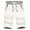 White, variant on Floenr Mens Shorts,Mens Casual Comfortable Workout Shorts Drawstring Zipper Pockets Elastic Shorts