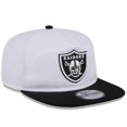 thumbnail image 3 of Men's New Era White/Black Las Vegas Raiders 2024 NFL Training Camp Golfer Snapback Hat, 3 of 6