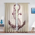 thumbnail image 3 of l Anchor Rustic Grey Wooden Sheer Window Curtains Bedroom Modern Chiffon Drape Tulle Living Room Kitchen Voile Curtain, 3 of 7