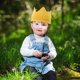 thumbnail image 2 of Gorro de punto cálido de invierno para bebés y niñas, diadema de punto con forma de corona para niños pequeños, 2 of 5
