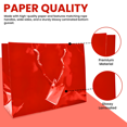thumbnail image 3 of Novel Box 10 Pack Red Glossy Laminated Gift Bags with Handle 9.5x4x7.5 Inches - Reusable Gift Bag, 3 of 7