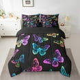 thumbnail image 2 of Butterfly Bed in a Bag King Size Comforter Set 7 Pieces,Rainbow Butterflies Bedding Sets Rustic Aesthetic Animal Sheet Set with Comforter,Watercolor Beetles Bed Set, 2 of 6