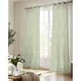 thumbnail image 5 of Sage Green Sheer Curtains 84 Inch Length 2 Panels Set for Living Room/Bedroom, Modern Abstract Art Farmhouse Kitchen Curtains with Grommet Semi-Sheer Curtains Drapes Voile Window Treatments 42"x84"x2, 5 of 7