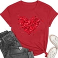 thumbnail image 2 of Abomasnow Valentines Shirts for Women Cute Love Heart Graphic Tee Tops Casual Short Sleeve Valentines Gift T Shirt S-2XL, 2 of 8