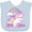 AE-Light Blue, variant on Inktastic Little Sister Unicorn Girls Baby Bib