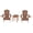 Walnut, variant on Foldable Adirondack Chair with cup holder Bristro Set, 2 Foldable Adirondack Chairs with cup holders and 1 End Table - N/A