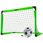 Franklin Sports Kids Mini Soccer Goal Set with Youth Ball + Pump - Green - Mini Soccer Goal