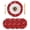 Red, variant on Letter L Round Placemats Set of 2, Braided Polypropylene Place Mats, Monogram Words Washable Table Mats for Kitchen Dinner Holiday Wedding Party Coffee Table Decoration 13"