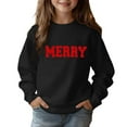 thumbnail image 3 of Merry Sweatshirts for Girl 2025 Long Sleeve Crewneck Christmas Graphic Sweatshirt Pullover Tops, 3 of 5