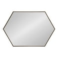 thumbnail image 7 of Kate and Laurel Rhodes Hexagon Wall Mirror, 24.75 x 36.75-Inches, Walnut Brown, 7 of 7