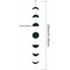 thumbnail image 1 of Guirnalda de fase lunar negra, adornos de pared de decoración de ciclo lunar, negro, 105 cm, 1 pieza LingWen 8390615270830, 1 of 1