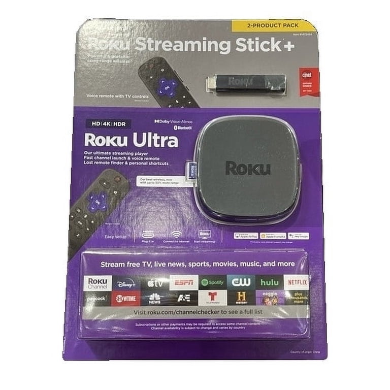Roku Ultra Premium 4K Wi-Fi Streaming Media Player, TV Device with