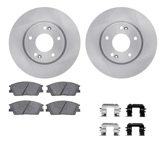 Dynamic Friction Company Front Brake Rotors with 5000 Advanced Brake Pads includes Hardware 6512-03000