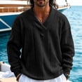 thumbnail image 5 of V Neck Sweater Zaewscy Men's V‑Neck Cable Knit Sweater Long Sleeve Loose Casual Pullover Jumper Black XXL, 5 of 9