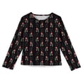 thumbnail image 5 of XADYUY Girls Shirts Long Sleeve 10-12 Crewneck Fall T-Shirts for Girls Pleated Basic Top for Girls Loose Tulip Print Girls Sweatshirts,13-14 Years, 5 of 5