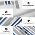thumbnail image 6 of Navy Blue Grey Stripes Outdoor Rug for Patio/Deck/Porch, Non-Slip Large Area Rug 6 x 9 Ft, Simple Striped Lines Minimalist Indoor Outdoor Rugs Washable Area Rugs, Reversible Camping Rug Carpet Runner, 6 of 8