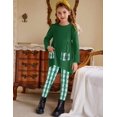 thumbnail image 4 of Arshiner Little Girls Outfits Cute Clothing Sets Long Sleeve 2pcs Pants Sets with Pockets Navy Blue 6-7 Years, 4 of 5