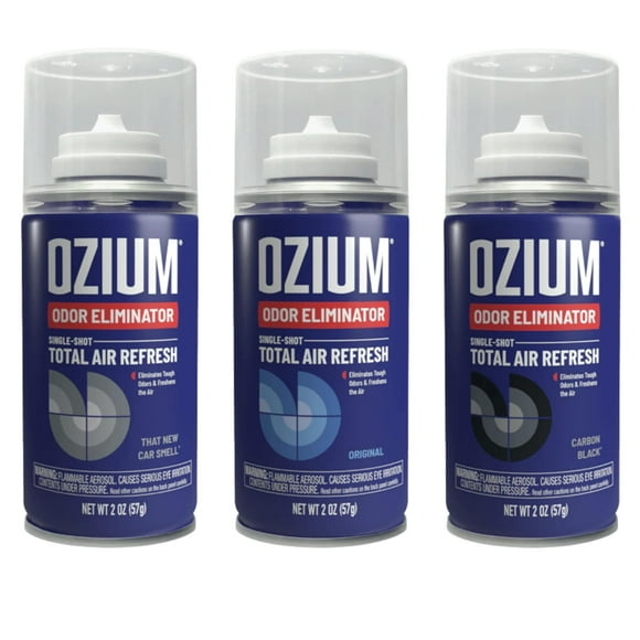 Sanitizador de Aire para Coche Ozium Car Fogger 60 ml Pack Variedad de 3