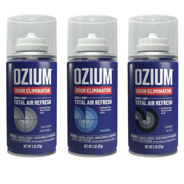 Sanitizador de Aire para Coche Ozium Car Fogger 60 ml Pack Variedad de 3