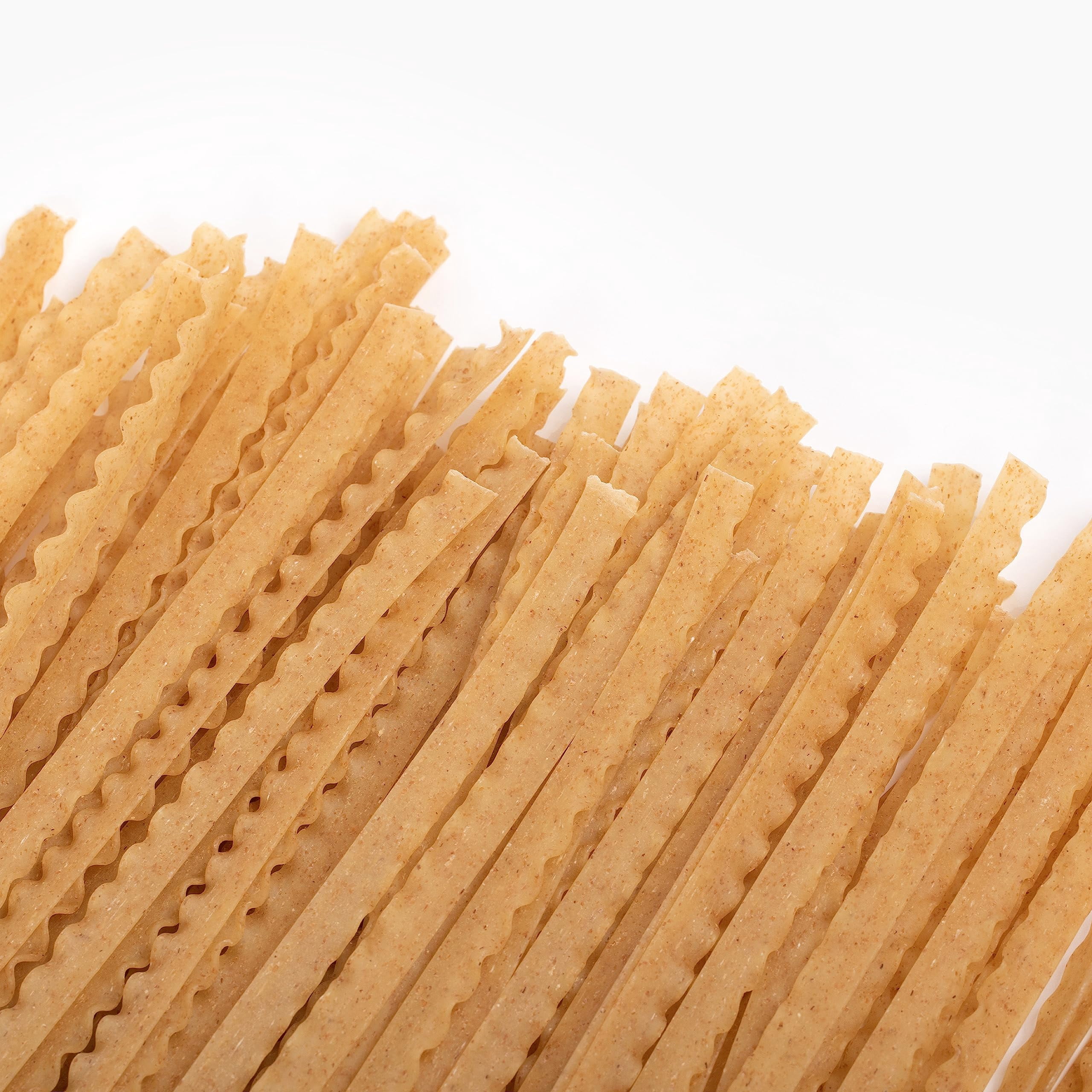 Morelli Mafalda Pasta, High Fiber Mafaldine Pasta, Imported from Italy (Ricciolina, Reginette with Bran and Double Wheat Germ) - 8.8 oz / 250 g (Pack of 4)