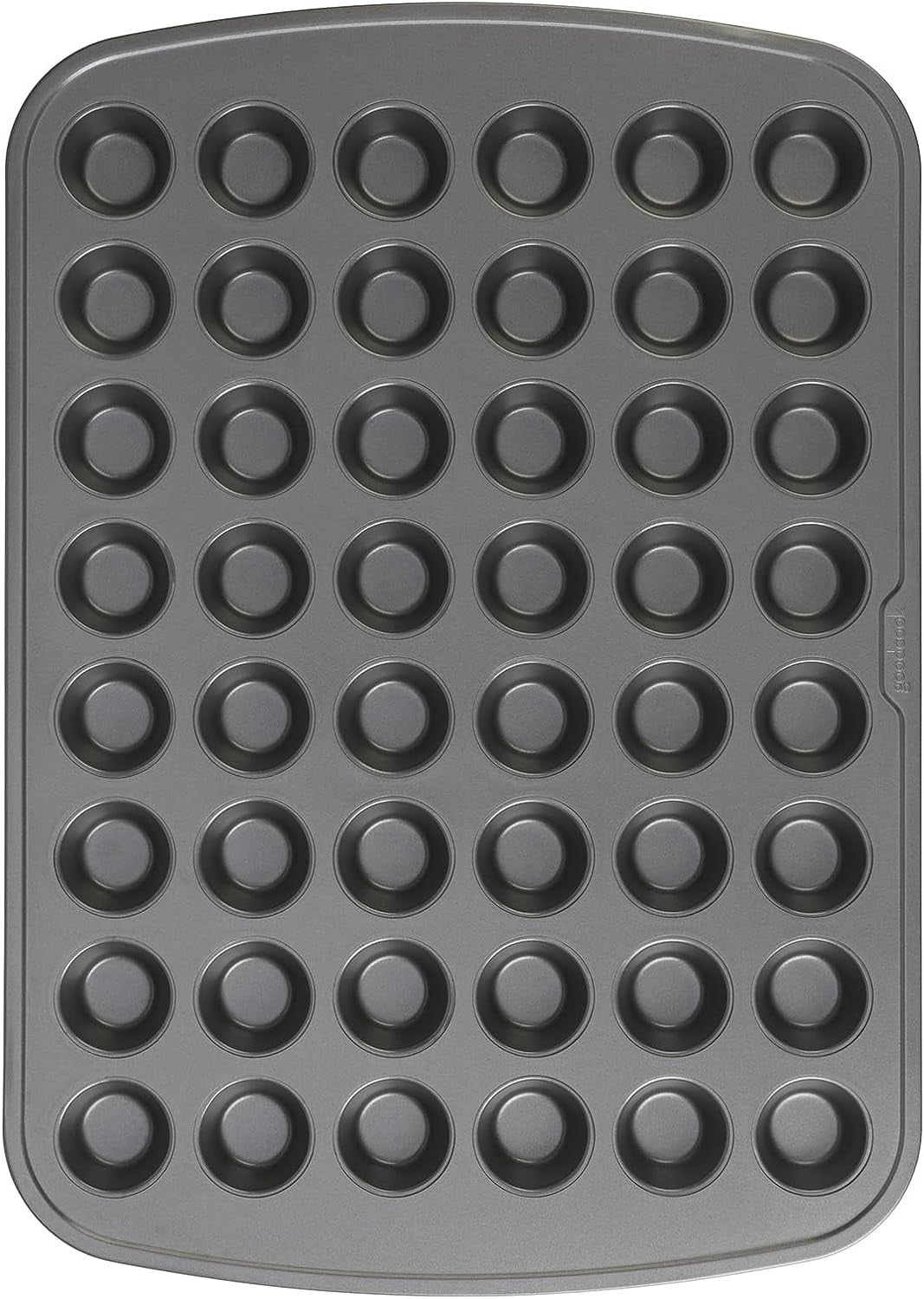 48Cup Nonstick Steel Mini Cupcake and Muffin Pan, Gray