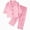 G819-Pink, variant on HFHAPW Girls Satin Long Sleeve Button-Down Pajamas Set Sleepwear Loungewear,4-5 Y