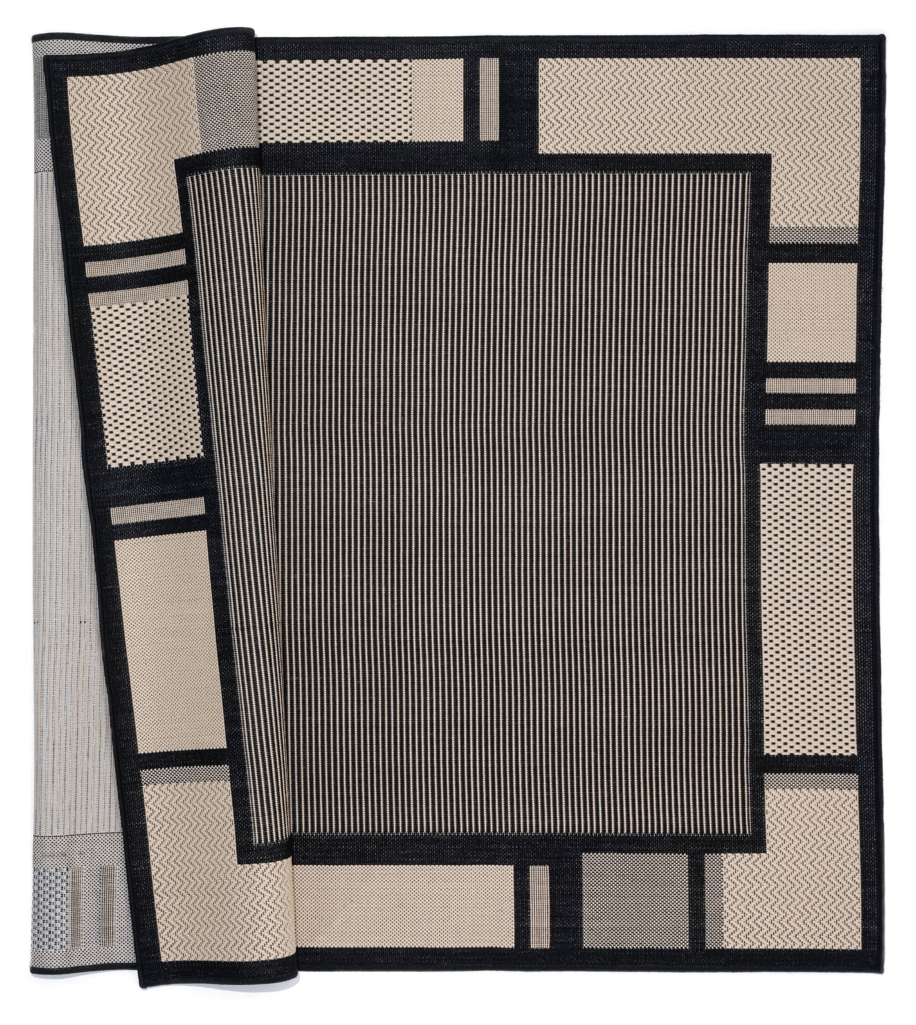 United Weavers Mali Dorothy Contemporary Border Area Rug, Black, 5'3" x 7'6"
