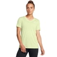 thumbnail image 1 of Camiseta Under Armour Tech Twist para mujer, cuello en V, talla XS, verde, 1 of 3