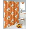 thumbnail image 4 of Fall Shower Curtain Orange Pumpkins Bathroom Curtains with Hooks, Waterproof Fabric Autumn Maple Leaf Thanksgiving Bath Shower Curtains Set for Bathroom Bathtubs Decor 36x72 Inch, 4 of 7