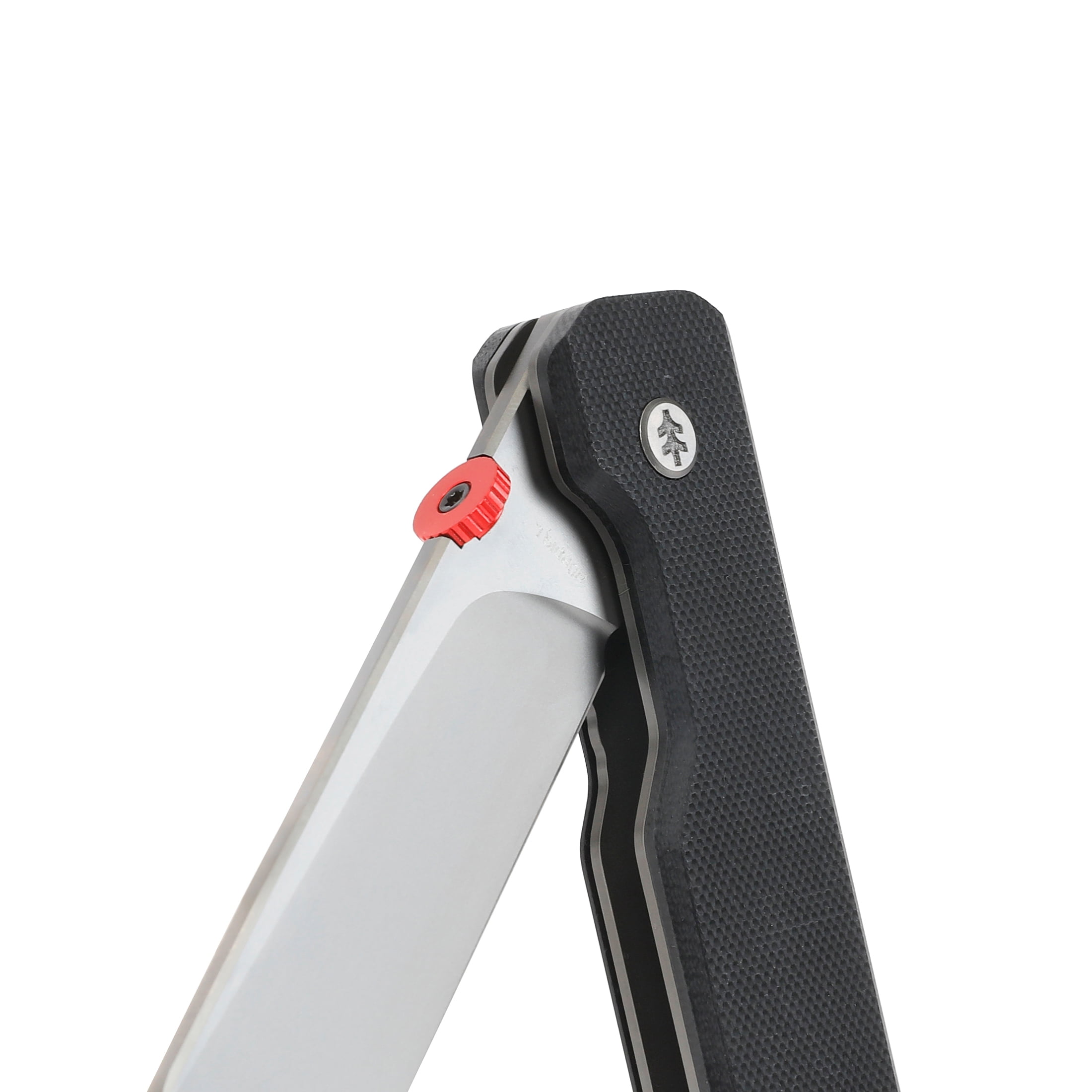 Swiss Tech WÜRDIG L Black G-10 Folding Knife, 14C28N Steel, Gray Ti Finish, EDC