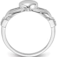 thumbnail image 2 of Sterling Silver Rhodium-Plated Cz Claddagh Ringsize 8 - Jbsp, 2 of 5