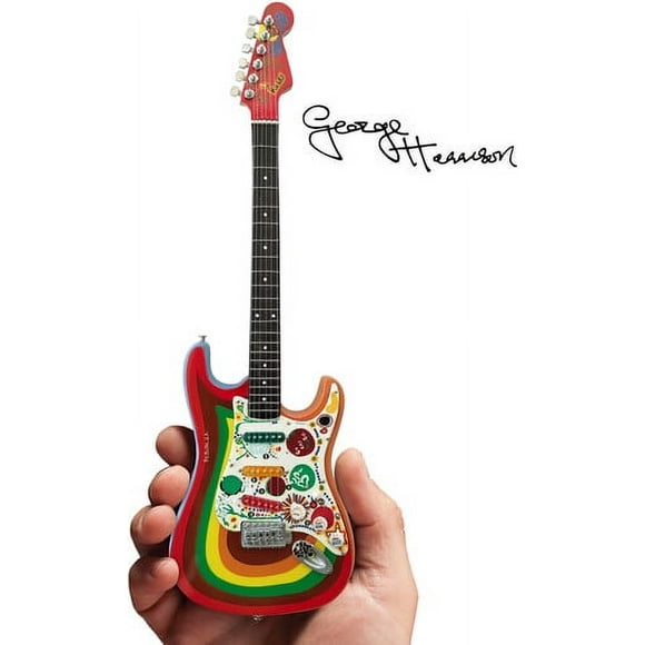 George Harrison Fender Stratocaster Rocky Design Mini Guitar Replica Collectible