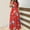 Red, variant on Ayolanni Red Womens Party Dresses 2025 V-Neck Vacation Floral Print Short Sleeve Maxi Dresses Junior Dresses L