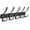 Black, variant on Hancelant Heavy Duty Anti Tear 5-Hook Coat Hook, White