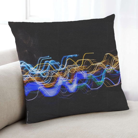 Ahgly Company Neon Neon Indoor Throw Pillow, 18 inch by 18 inch