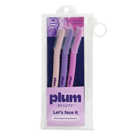 Plum Beauty Facial Eyebrow Shaping Razors 3-Pack