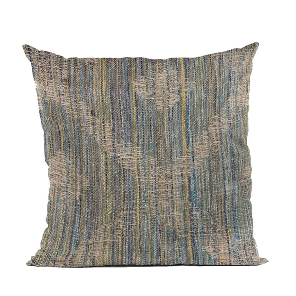 Plutus Brands Blue Plutus Diamond Jacquard Luxury Throw Pillow 16 in x 16in, Double Sided 16" x 16"