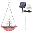 thumbnail image 2 of 2026 Upgrade Solar Cascade Hanging Bird Bath Fountain, Outdoor Hanging Bird Bath with Solar Fountain, Large Humming Birds Baths Fountains, with Solars Pump & Glass Bowl, for Outdoor, Gardens, 2 of 6