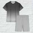 thumbnail image 5 of Sakmal Gray Womens Pajamas Sets Elbow-Length Shorts Pant Loose Fit Gradient Comfy Loungewear Topsfor Women, 5 of 5