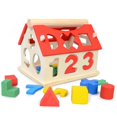 thumbnail image 1 of Kids Children Toy Digital Number Wooden House Building Blocks Educational Learning Intellectual Toys, 1 of 6