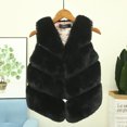 thumbnail image 2 of GEZHEN Children's Rabbit Fur Vest Girls Faux Fur Coat Female Kangshi Children's Fur Toddler Kids Little Girls Sleeveless V Neck Faux Fleece Gilet Winter Causal Warm Coat Waist Coat Vest Outerwear, 2 of 4