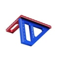 thumbnail image 2 of Mistaha Aluminum Alloy Woodworking Angle Ruler with L Blue & Triangle Red Color, Multi-functional Measuring Tool for Carpentry, 2 of 6