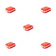 thumbnail image 1 of Caja de pastillas Bewildely Contenedor Semanal Organizador de tabletas 5piezas naranja, 1 of 5