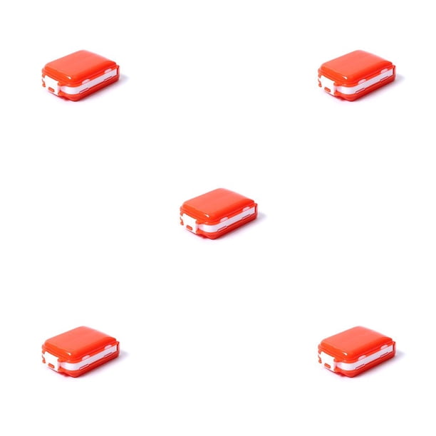 Naiovety Caja de pastillas Contenedor Semanal Organizador de tabletas Estuche de almacenamiento Tabletas Divisor Senderismo Camping Interior Exterior naranja 5piezas Naiovety CBP193474