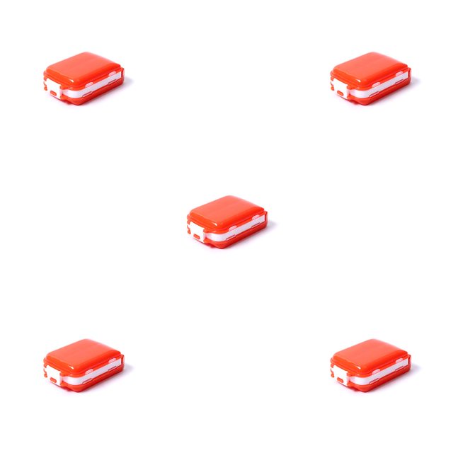 Caja de pastillas Bewildely Contenedor Semanal Organizador de tabletas 5piezas naranja