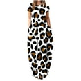 thumbnail image 2 of SMihono Robes d'Été Bohémiennes pour Femmes Grande Taille Mode d'Été Imprimée Manches Courtes Col Rond Bretelles Robe Pull, 2 of 4