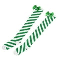 thumbnail image 4 of LWNYDPLSD Christmas Bow Thigh High Long Stockings Over Knee Socks Christmas Party Socks Knee High Long Striped Stocking Socks Clearance Sale Green, 4 of 8