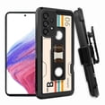 thumbnail image 1 of ANJ+ Rugged Shockproof Hoster Case w/Card Slot, Kickstand + Tempered Glass Cover for Samsung Galaxy A33 5G - Retro Cassette 3, 1 of 5