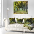 thumbnail image 3 of Designart Green Park in Autumn - Landscape Photography Throw Pillow - 16x16, 3 of 5