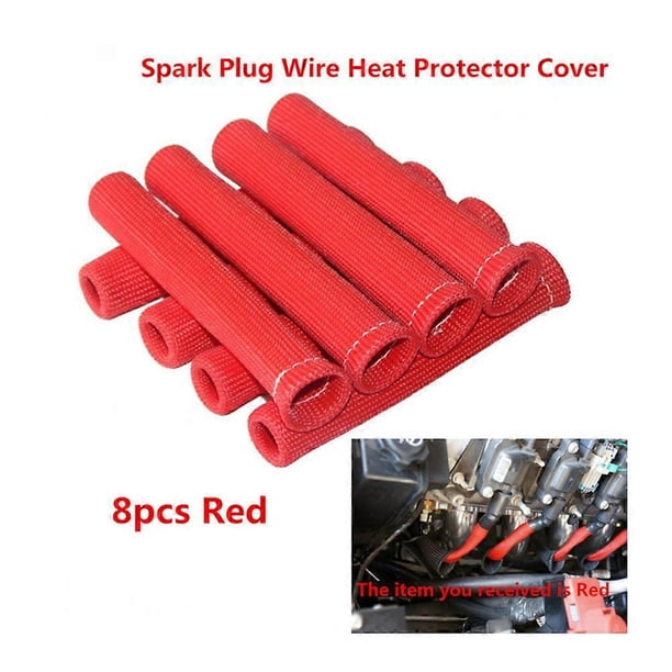 8Pcs 2500° Spark Plug Wire Boots Heat Shield Cover Protector Sleeve For LS1/LS2 8Pcs 2500° Spark Plug Wire Boots Heat Shield Cover Protector Sleeve For LS1/LS2